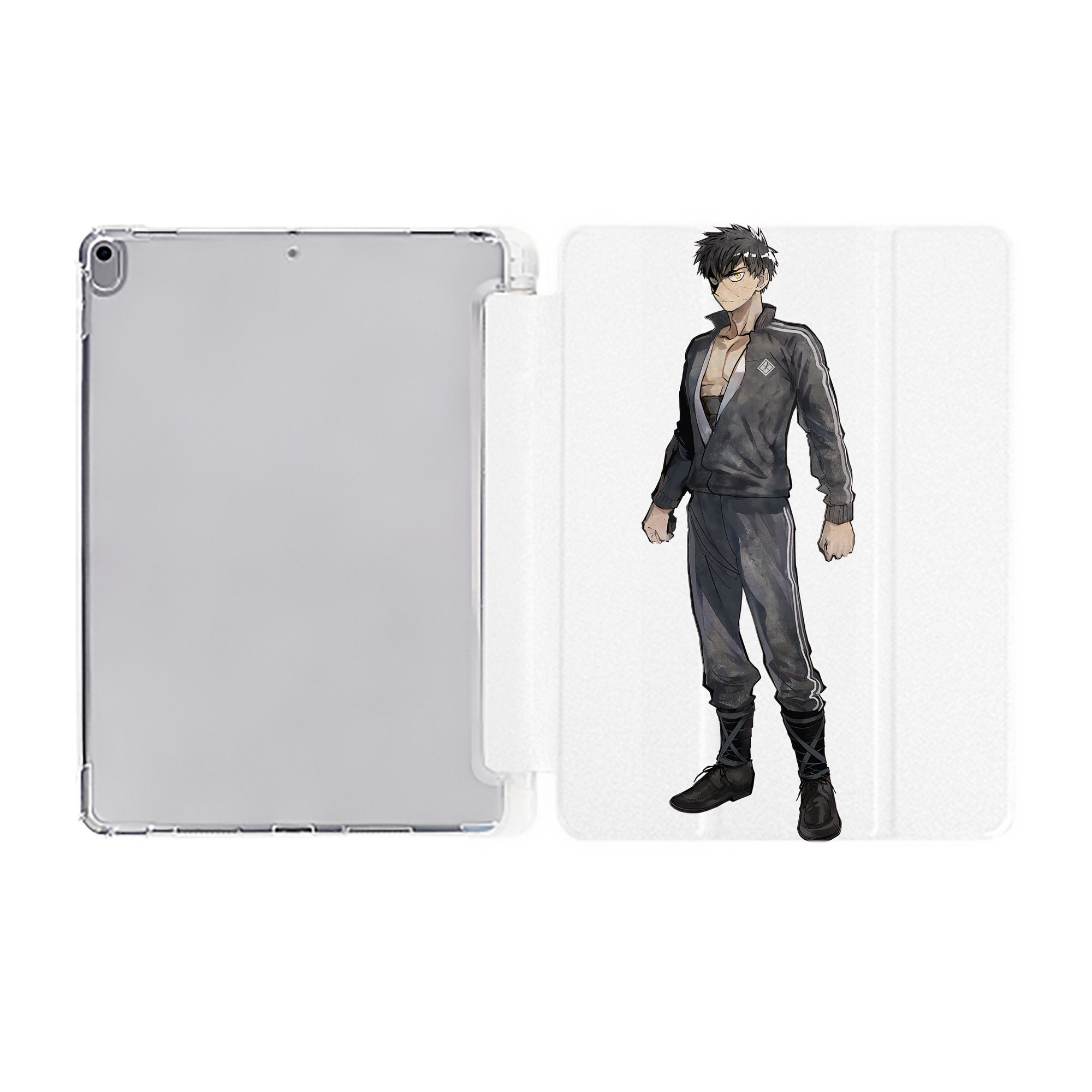 （画像用） 刀剣乱舞 Touken Ranbu IPad ケース ペン収納付き 三つ折りスタンド PUレザー×シリコン 対応機種9.5/10.5/10.9インチ